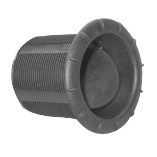 Koncovka trubky 65 mm s klapkou dlouhá, černá